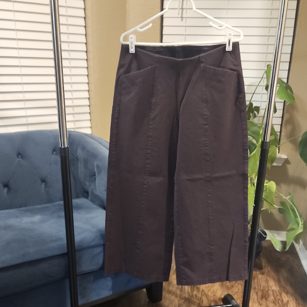 Old Navy Women's Dark Burgundy Wide Leg Pixie Pants
